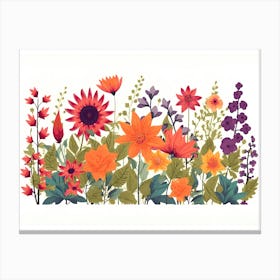 Flowers Print Canvas Print