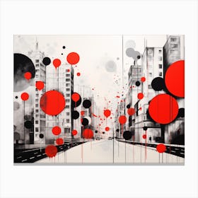 Red Dots Canvas Print