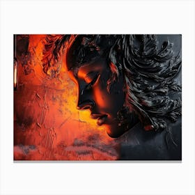 3d Effect Dark Color 2 Canvas Print