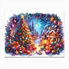 Christmas Village 10 Canvas Print