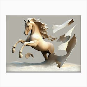 3d Horse Canvas Print