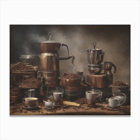 Coffee Pots Canvas Print