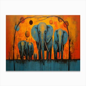 Elephants In The Sky Canvas Print