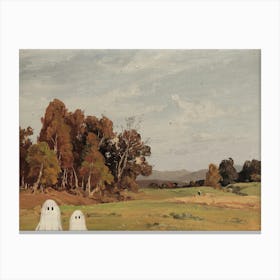 Autumn Landscape With Ghosts Canvas Print