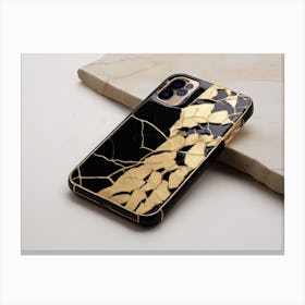 Gold Iphone Case Kintsugi Canvas Print