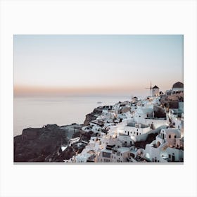 Oia Cliffside Charm, Santorini Canvas Print