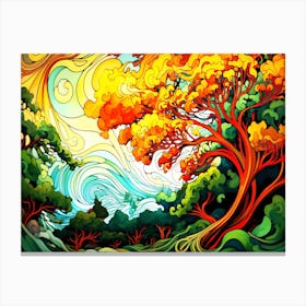 Arbutus Forest Pacific Ocean - Scenic Westcoast Abstract Canvas Print