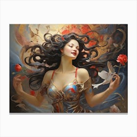 Woman With Wings Canvas Print