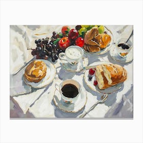 Breakfast - expressionism Canvas Print