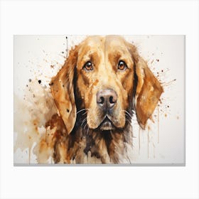 Golden Retriever Watercolor Painting 1 Canvas Print