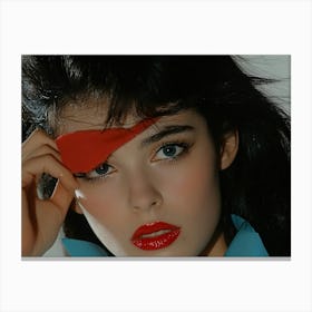 Janet with Red Lips Canvas Print