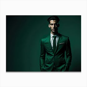 Bussinness Man Green (64) Canvas Print