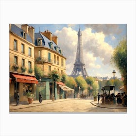 Paris Street Scene Canvas Print