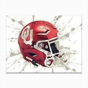 Oklahoma Sooners NCAA Helmet Poster Canvas Print