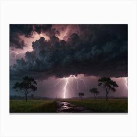 Lightning In The Sky 9 Canvas Print