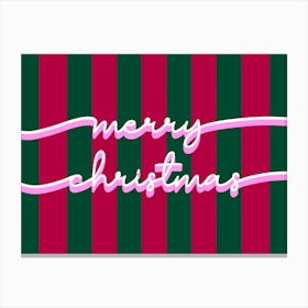 Merry Christmas Word Art Canvas Print