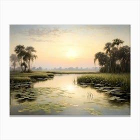 Sunrise Over The Marsh Canvas Print