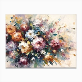 Bouquet Of Flowers - Oil Painting 1 Canvas Print