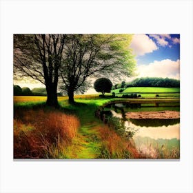 Pond In The Countryside 1 Canvas Print