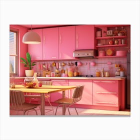 Pink Kitchen Canvas Print