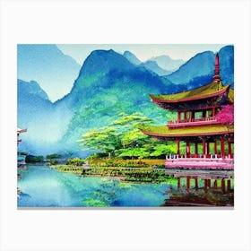 Enigmatic Twilight Tranquility Canvas Print