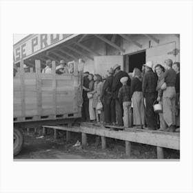 High School Boys And Girls Get In Trucks To Go To Pea Fields, Nampa, Idaho By Russell Lee Canvas Print