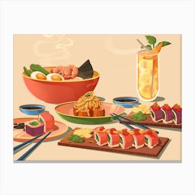 Japanese Food Canvas Print