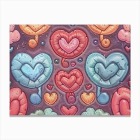 Heart Balloons Canvas Print