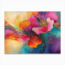 Abstract Flower Painting Canvas Print