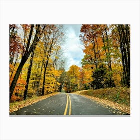 Autumn Road in Maryland Canvas Print