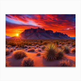 Desert Sunset 1 Canvas Print