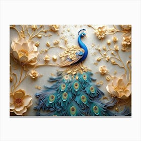 Peacock 40 Canvas Print