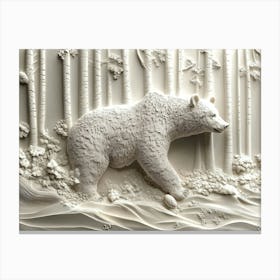 Beautiful Bear 3d 1 Canvas Print