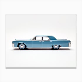 Toy Car 64 Lincoln Continental Blue Canvas Print