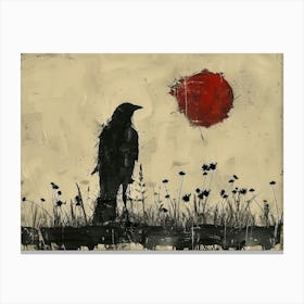 Crow painting 1 Canvas Print