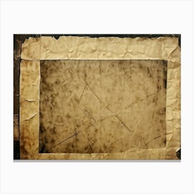 Abstract Pattern Framed Within A Vintage Crumpled Piece Of Paper Texture Of Fibers Pronounced Fad 2 1 Canvas Print