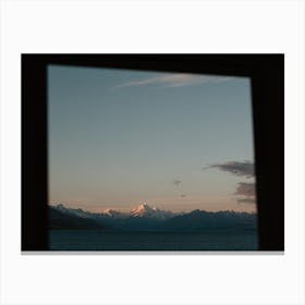 Mount cook at sunset from the van Canvas Print