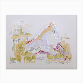 Frisson Abstract Horse Canvas Print