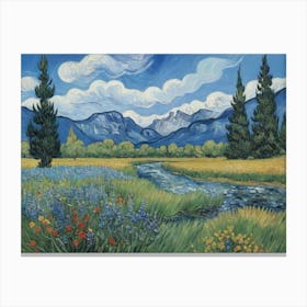 Majestic Peaks and Verdant Valleys Canvas Print