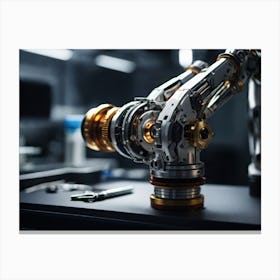 Robotic Arm In A Factory Canvas Print