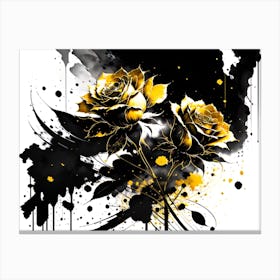 Gold Roses Canvas Print