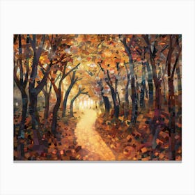 Autumn Forest Path Canvas Print