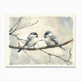 Chickadees 9 Canvas Print