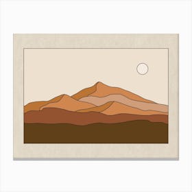 Abstract Desert Mountains Canvas Print