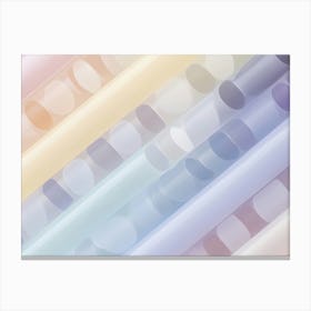 Pastel Colored Straws Canvas Print