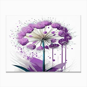 Purple Dandelion 1 Canvas Print