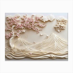 3D Sakura Blossom Canvas Print