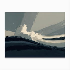 Abstract Wave Painting hamptons Canvas Print