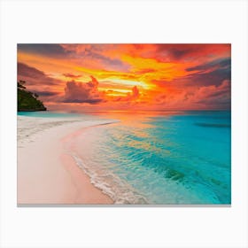 Sunset At The Beach 2 Canvas Print