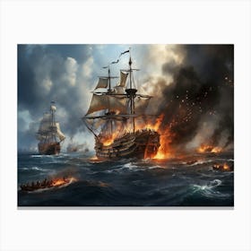 Battle Of The Atlantic Canvas Print